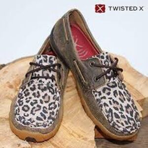 Twisted x leopard moccasins